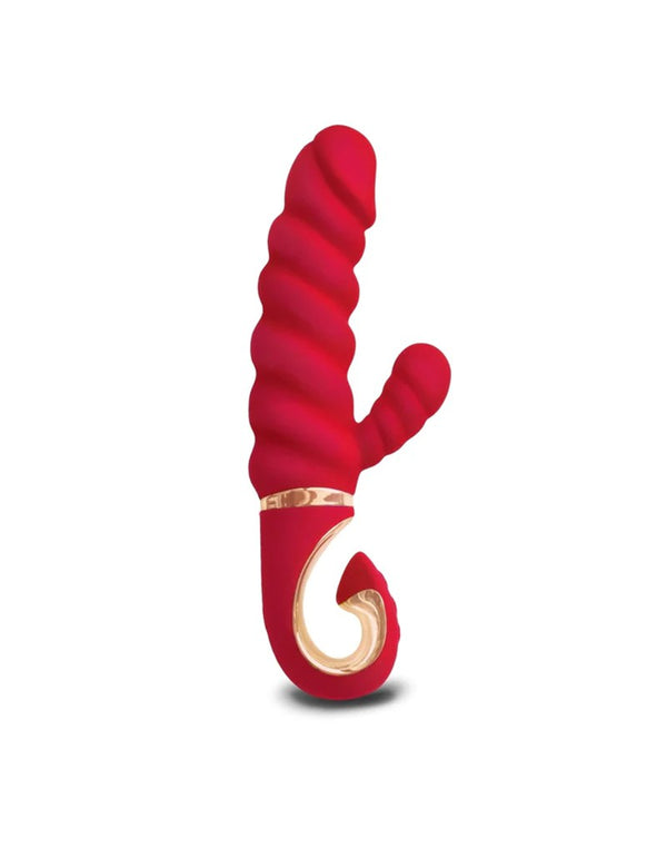 G-Vibe - G-Candy - Mini Geribbelde Rabbit Vibrator - Rood-Erotiekvoordeel.nl