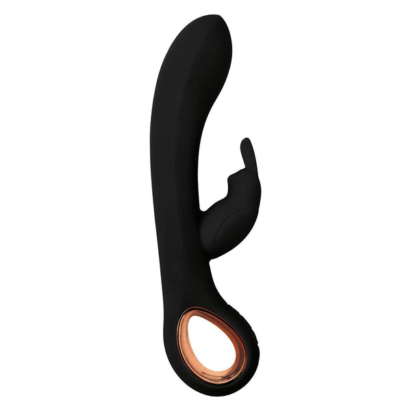 Lang Loys - Bia - G-spot Vibrator Met Clitoris Stimulator - Zwart/Goud-Erotiekvoordeel.nl