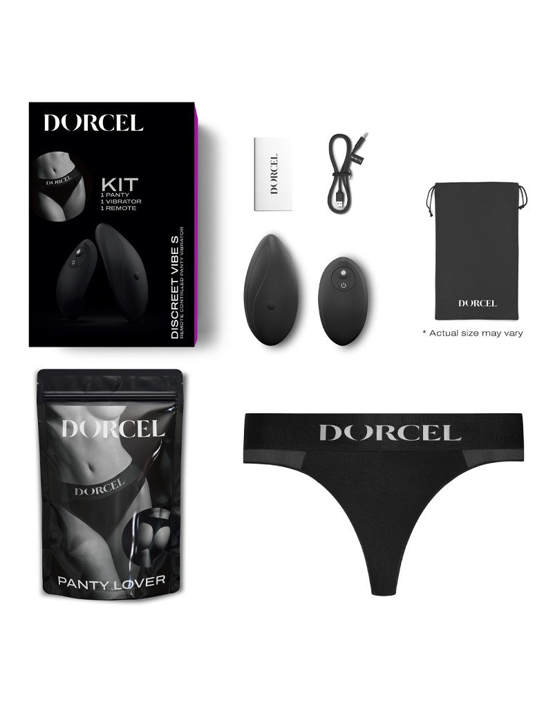 Dorcel - Discreet VIBE Vibrerend Slipje Met Panty Vibrator Met Afstandsbediening - Zwart-Erotiekvoordeel.nl