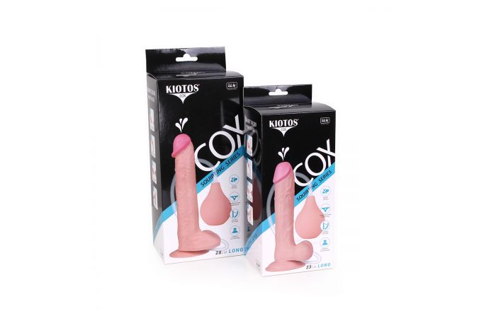 Kiotos Cox - Squirting Dildo 28 x 4.8 cm - Lichte Huidskleur-Erotiekvoordeel.nl