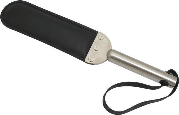 Mister B - Impact Leather - Paddle - Aan 1 Zijde Gepolsterd - Aluminium Handvat - Small-Erotiekvoordeel.nl