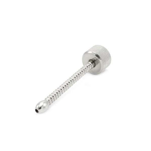 Kiotos Steel Hollow Penis plug with screw cap - diameter 8 mm